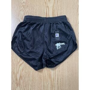 B14-21 Womens Hooters Vintage OG Dolfin Uniform Shorts Black Size Xxs